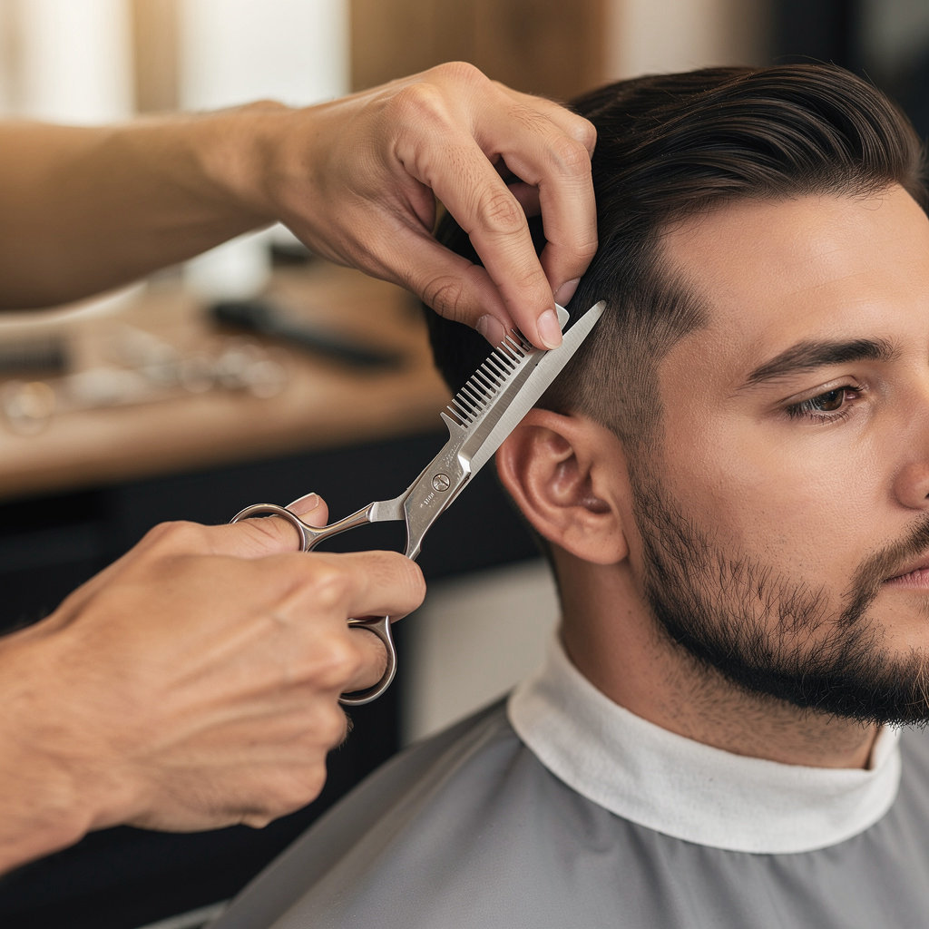 Alpha Cuts Mackay barber providing expert grooming services with traditional technique